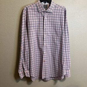 TD Thomas Dean Men Button Down Shirt Long Size XL